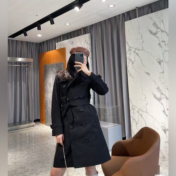 Burberry Classic Black Trench Coat US 8 NWT - Picture 5 of 5